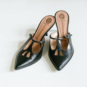 Les Tropeziennes Black Leather Slip On Heels